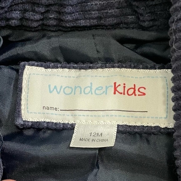 Wonderkids Corduroy Button Up Blazer with Elbow Patches Coat Jacket Baby Size12M - Picture 10 of 11